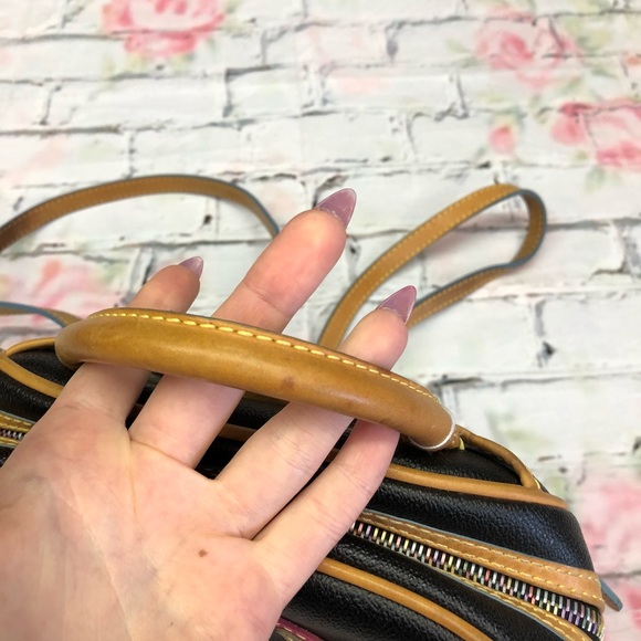 Dooney And Burke Navy Blue Leather Star Patch Satchel - Lindsey Lohan - Picture 3 of 8